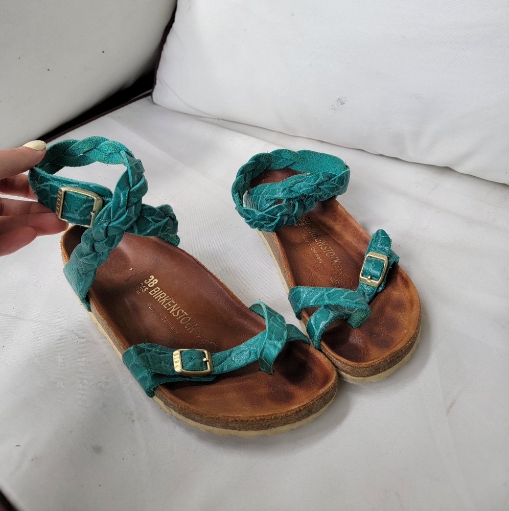 RARE Birkenstock Yara Braided in Teal